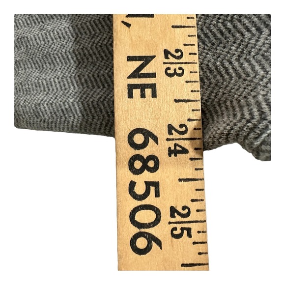 Straight Down‎ Sweater Mens L Gray 1/4 Zip Pullover Herringbone Sweater QSWLM - Picture 4 of 10